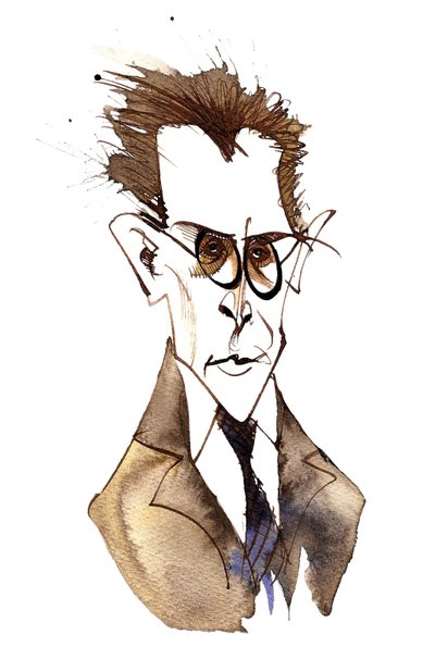 Anton von Webern, österreichischer Komponist (1883-1945); Karikatur von Neale Osborne